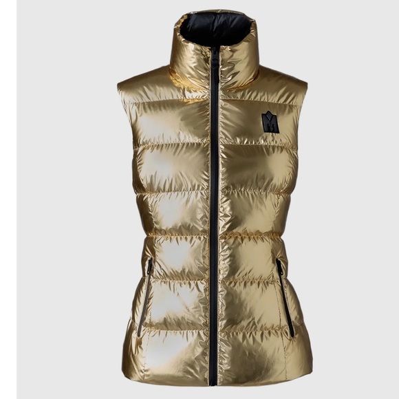 Mackage Jackets & Blazers - NWOT Mackage Metallic Gold Puffer Vest size L